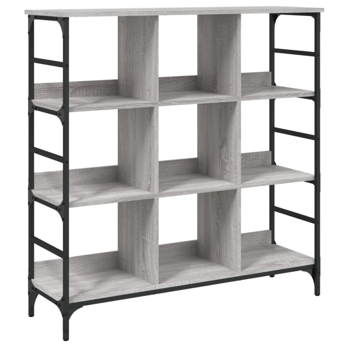 Aparador de madera de ingeniería gris Sonoma 102x32x103,5 cm