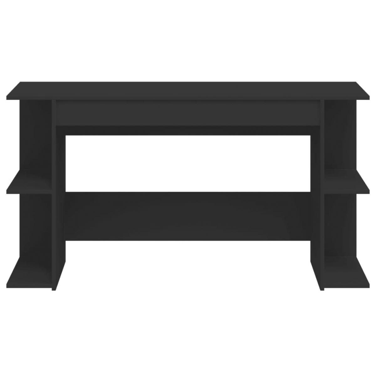 Escritorio madera de ingeniería negro 140x50x75 cm
