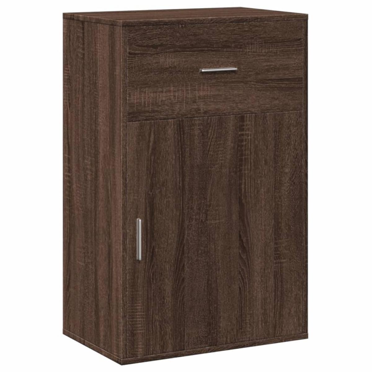 Armario almacenaje madera ingeniería marrón roble 56,5x39x90 cm