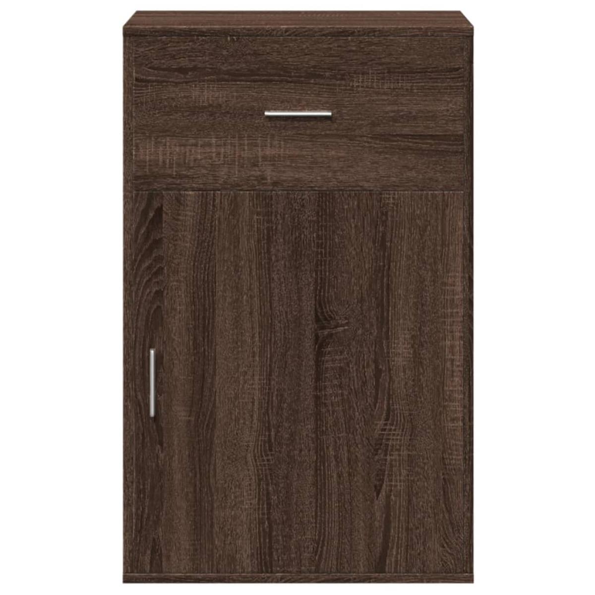 Armario almacenaje madera ingeniería marrón roble 56,5x39x90 cm