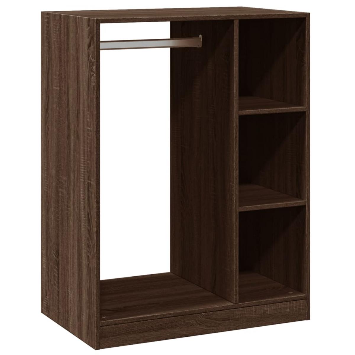 Armario de madera de ingeniería marrón roble 77x48x102 cm
