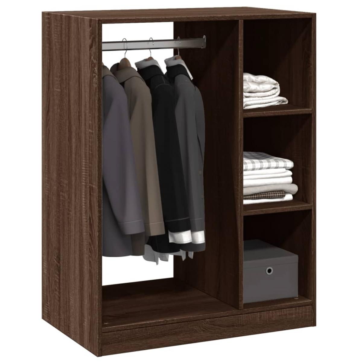 Armario de madera de ingeniería marrón roble 77x48x102 cm