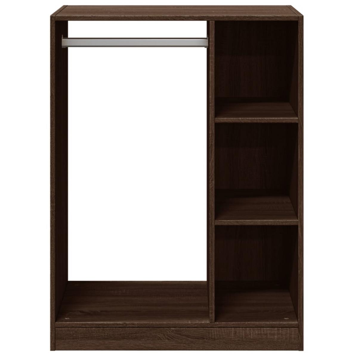 Armario de madera de ingeniería marrón roble 77x48x102 cm