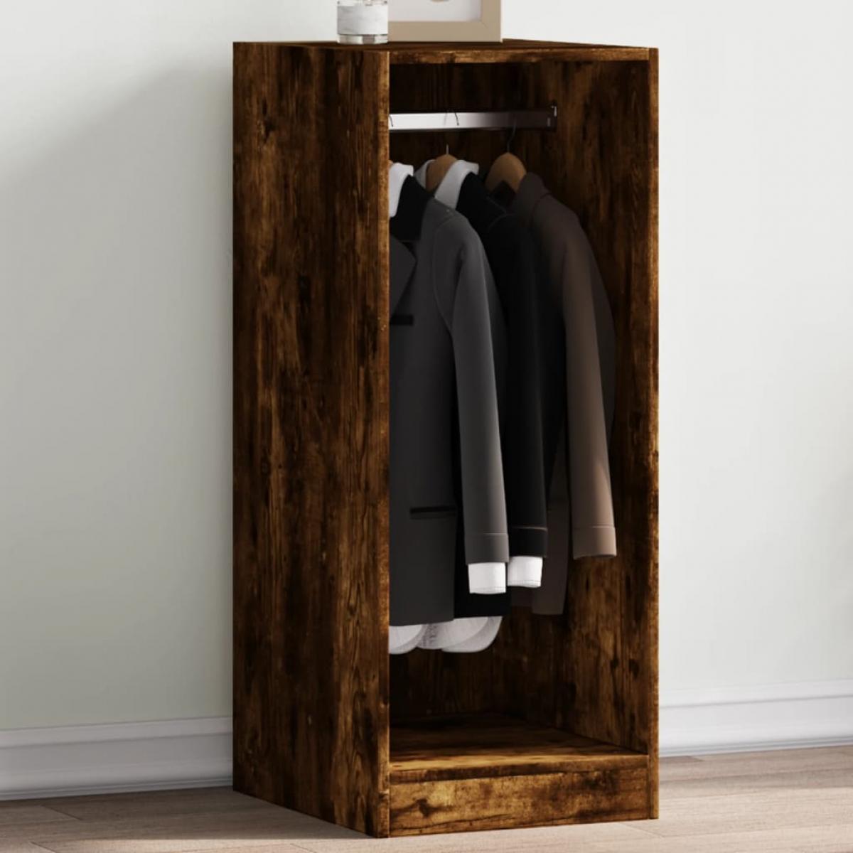 Armario de madera de ingeniería roble ahumado 48x41x102 cm