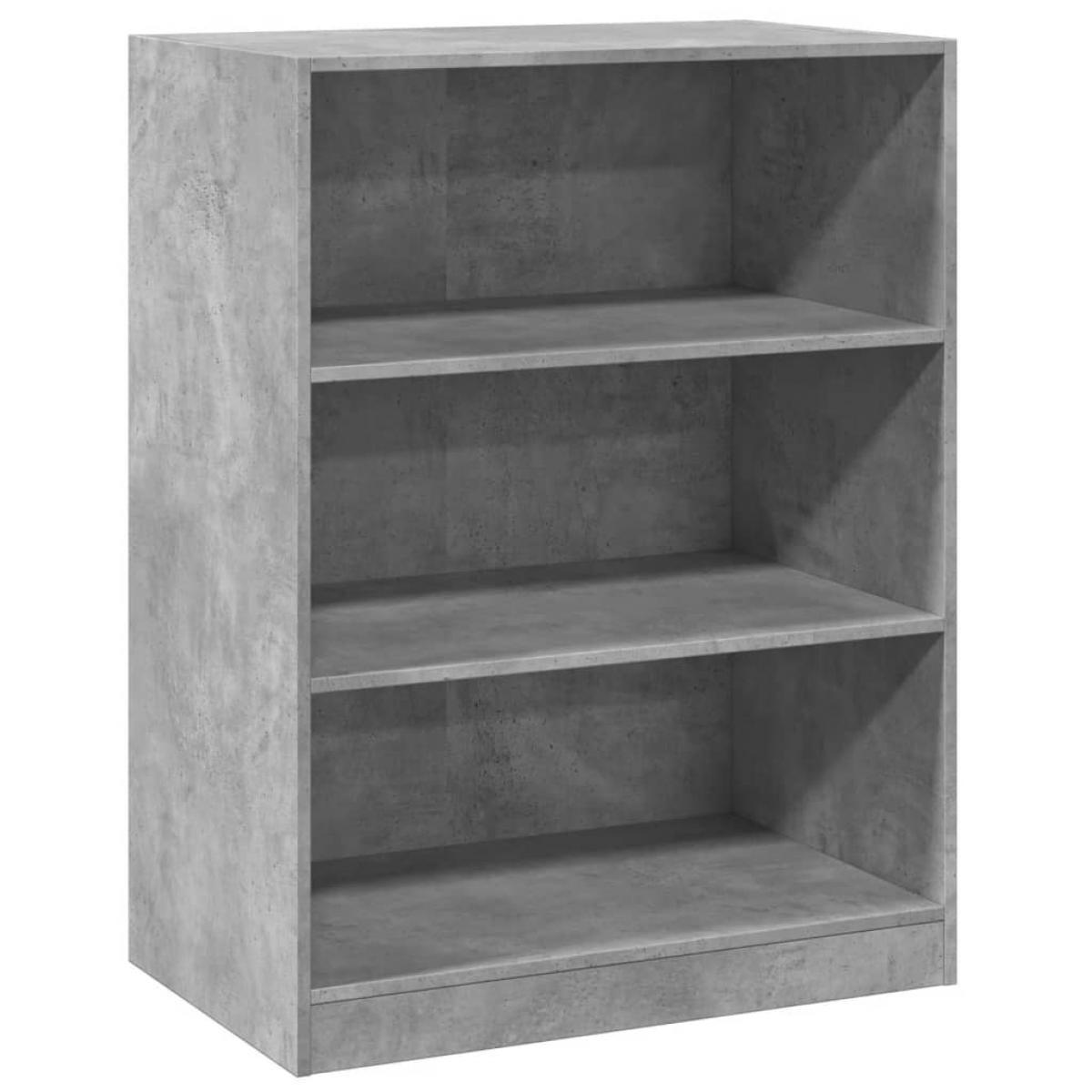 Armario de madera de ingeniería gris hormigón 77x48x102 cm