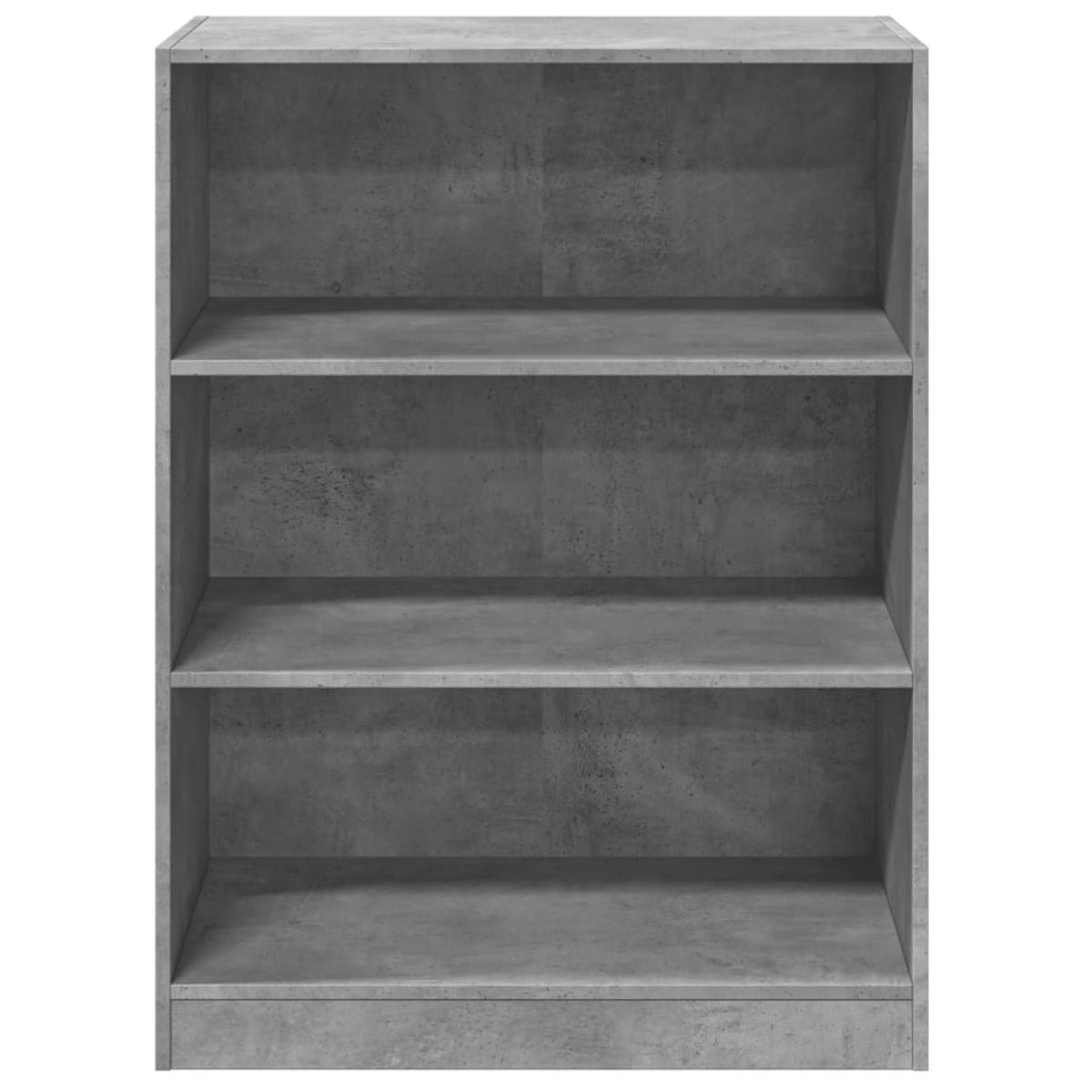 Armario de madera de ingeniería gris hormigón 77x48x102 cm