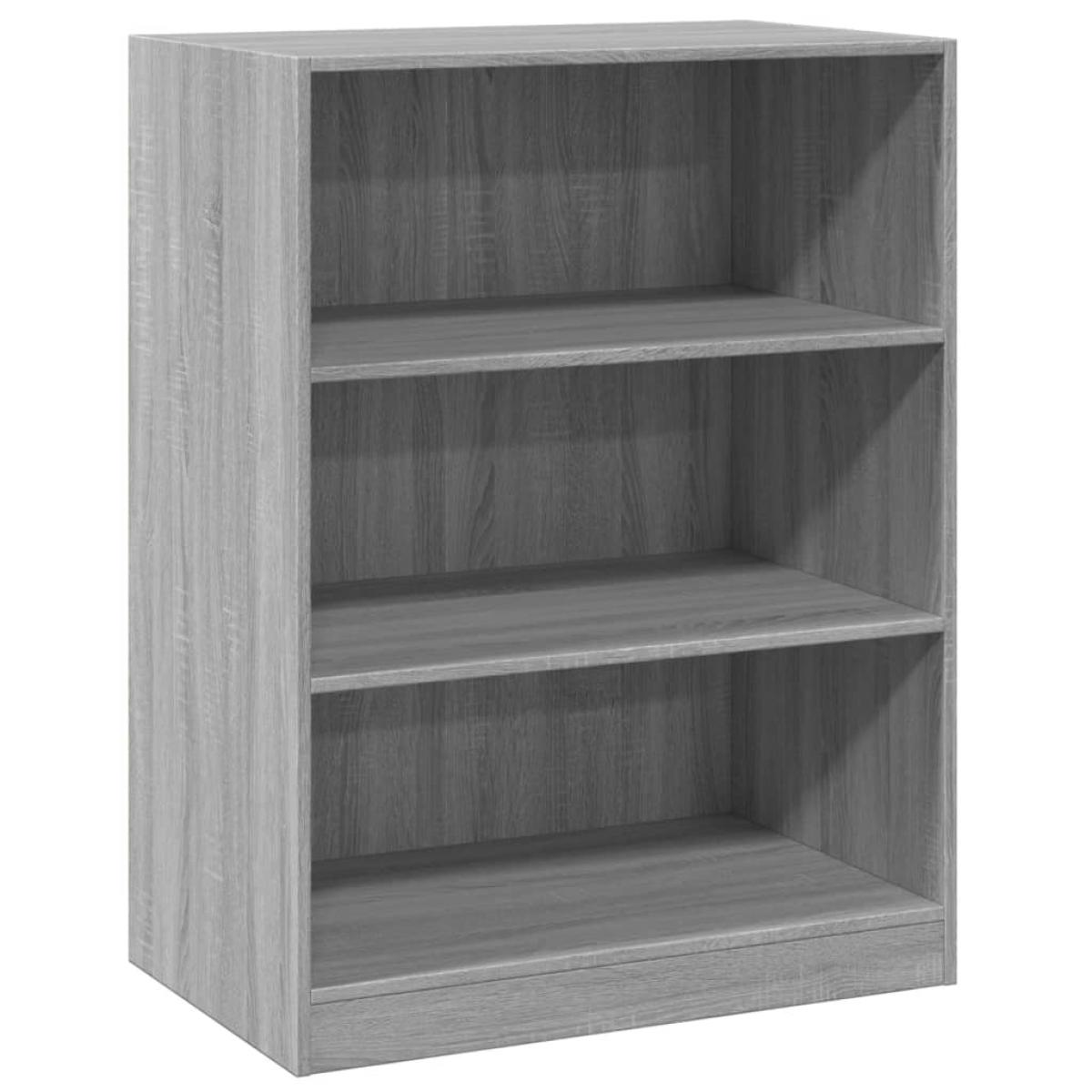 Armario de madera de ingeniería gris Sonoma 77x48x102 cm