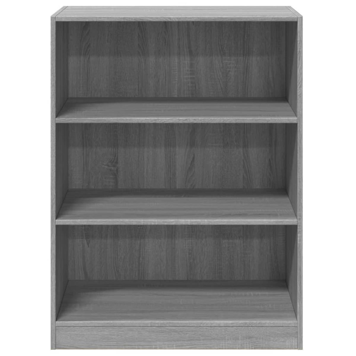 Armario de madera de ingeniería gris Sonoma 77x48x102 cm
