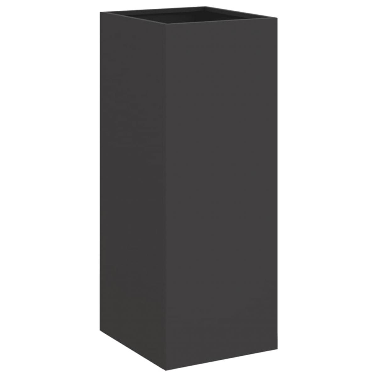Jardinera acero negro 32x29x75 cm
