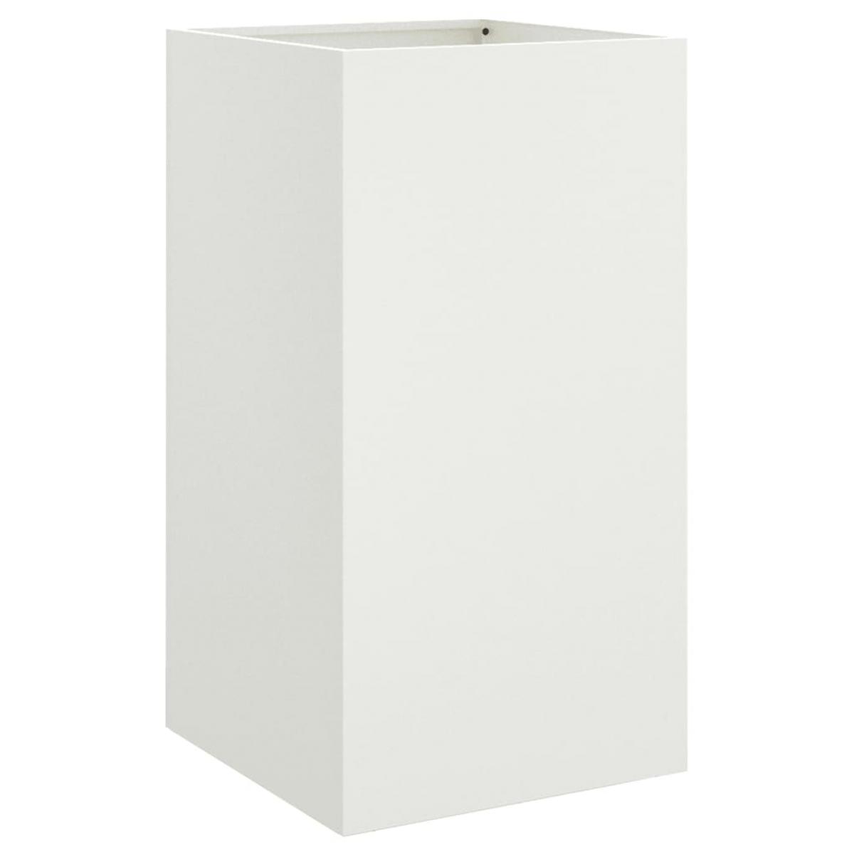 Jardinera acero blanco 42x38x75 cm