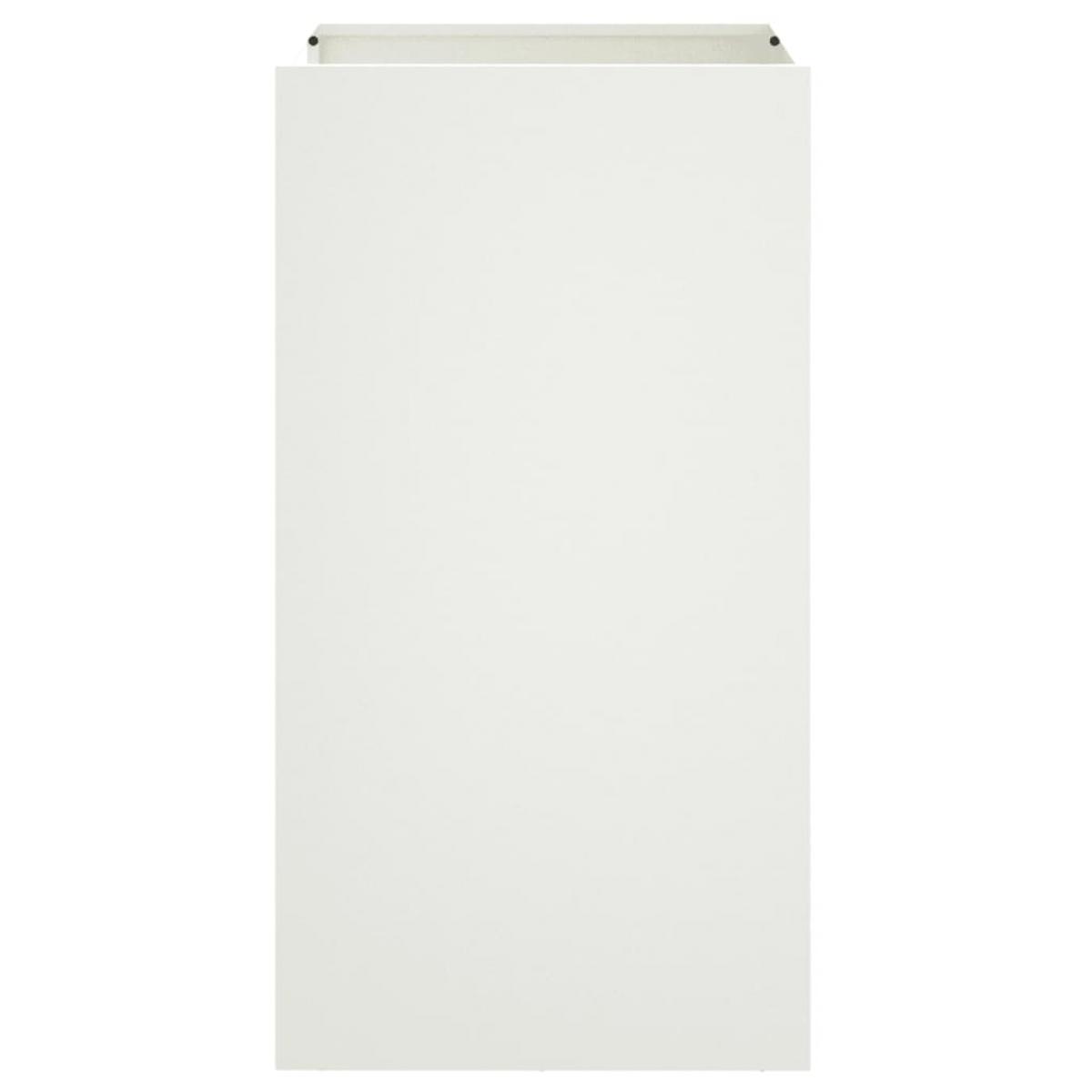 Jardinera acero blanco 42x38x75 cm