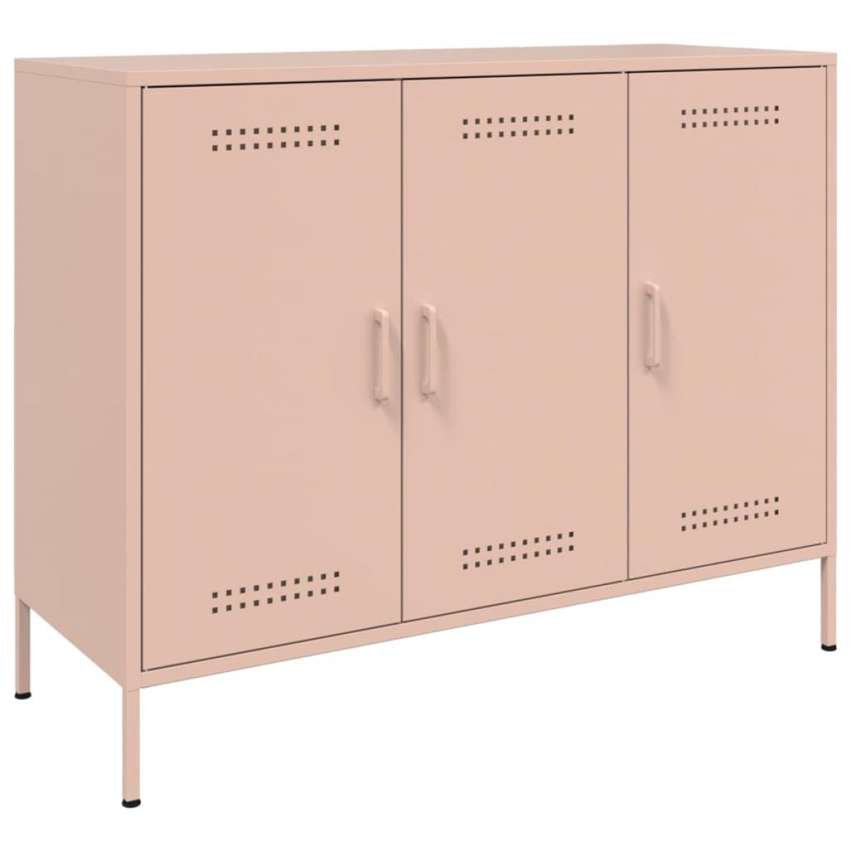 Aparador acero rosa 100,5x39x79 cm
