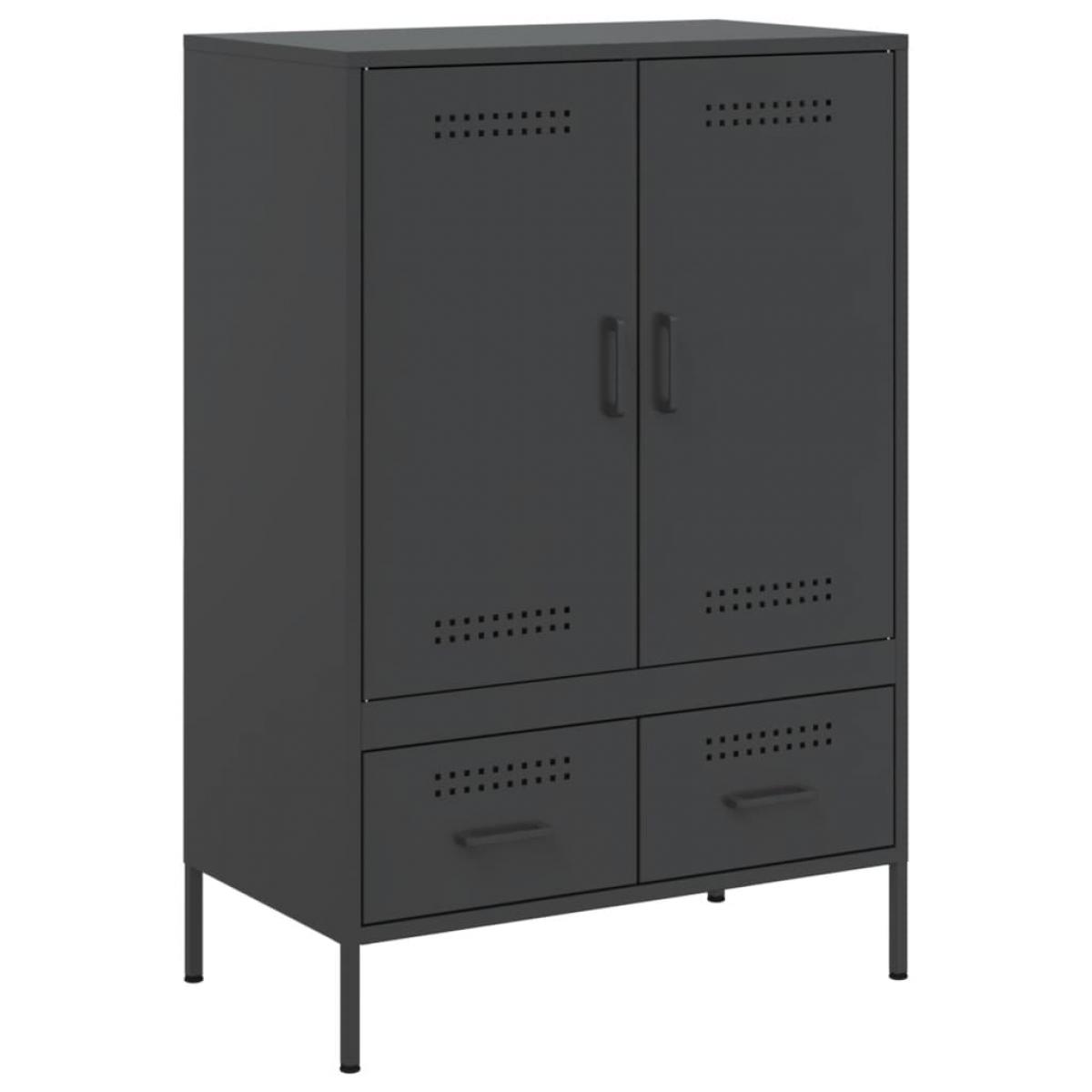 Aparador acero negro 68x39x101,5 cm