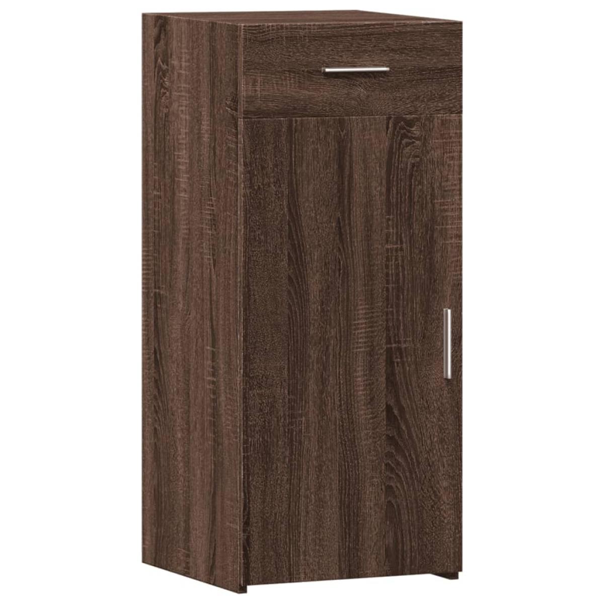 Aparador de madera de ingeniería roble marrón 40x42,5x93 cm