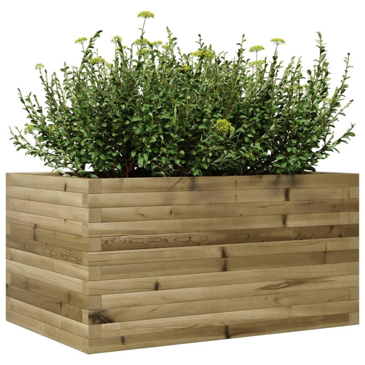 Jardinera de madera de pino impregnada 90x60x45,5 cm