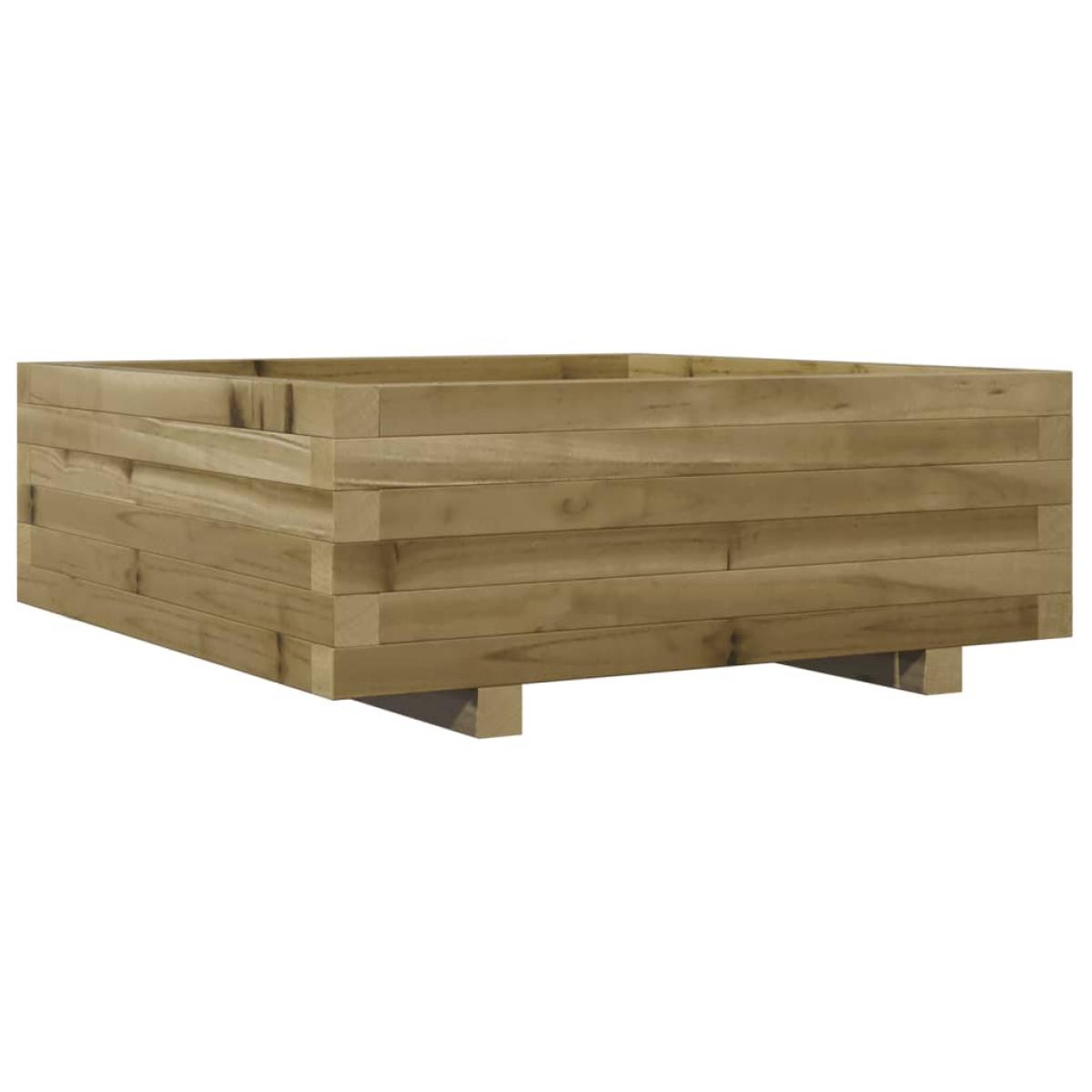 Jardinera de madera de pino impregnada 70x70x26,5 cm