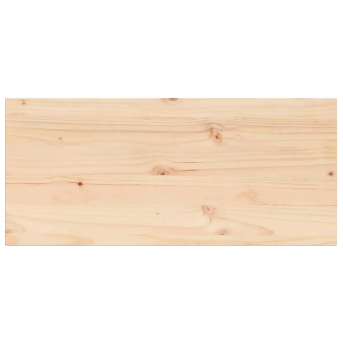 Tablero de mesa rectangular madera maciza pino 100x50x1,7 cm