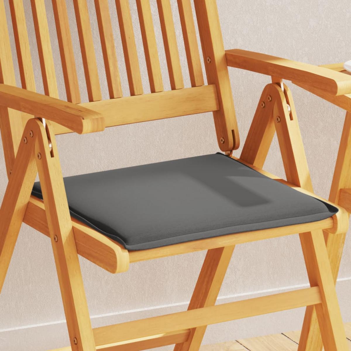 Cojines asiento de jardín cuadrados 2 uds antracita 45x45x2 cm