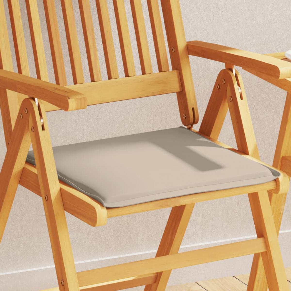 Cojines de asiento de jardín cuadrados 4 uds taupe 45x45x2 cm