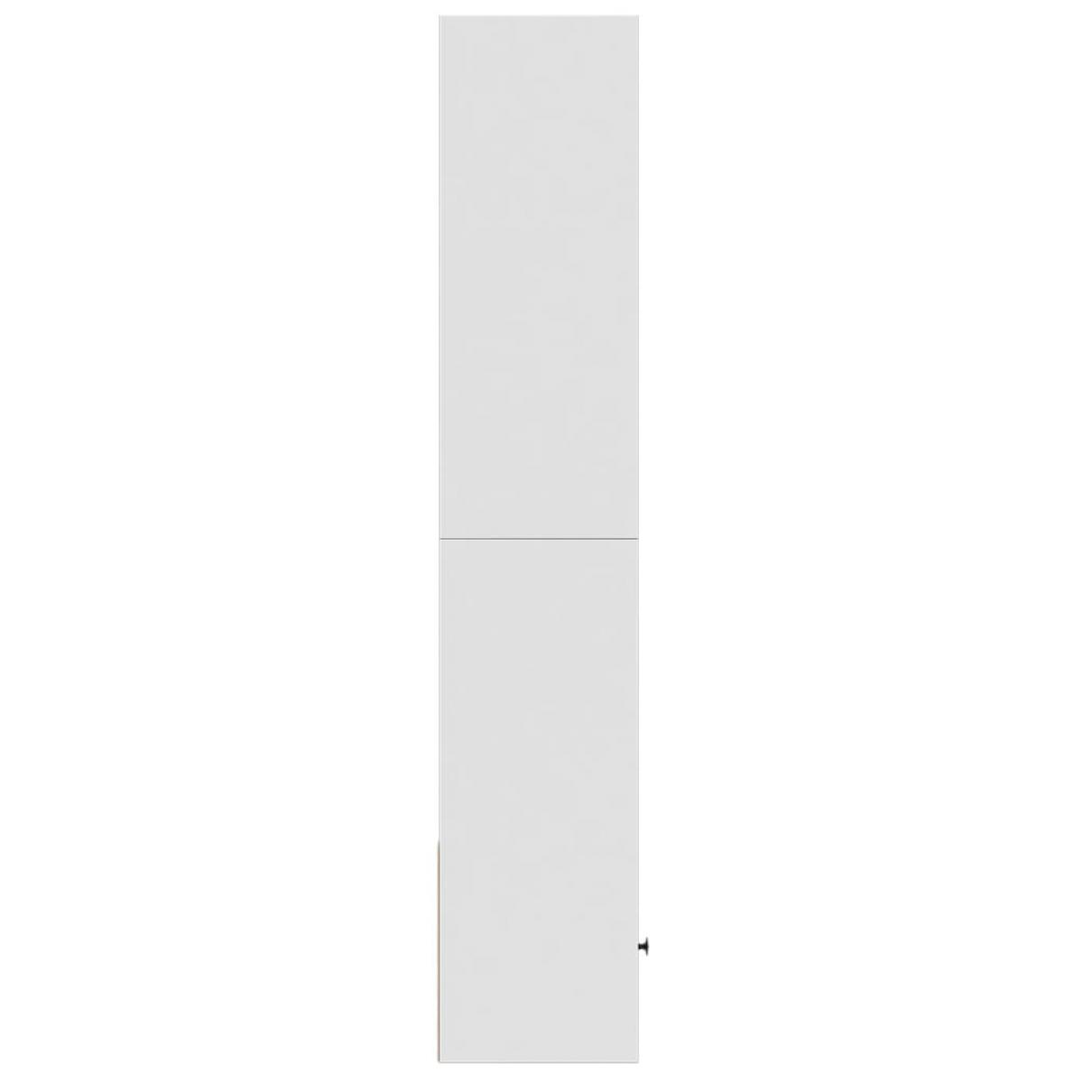 Estantería de madera de ingeniería blanca 40x36x189 cm