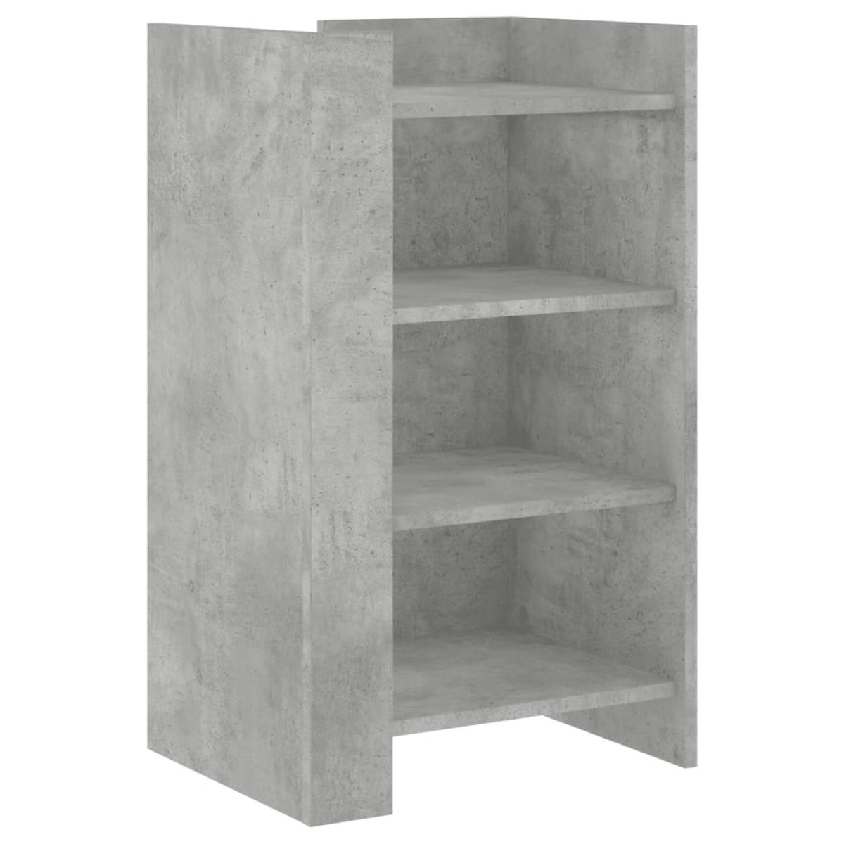Aparador de madera de ingeniería gris hormigón 45x35x75 cm