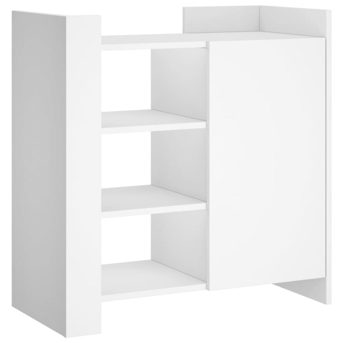 Aparador de madera de ingeniería blanco 73,5x35x75 cm