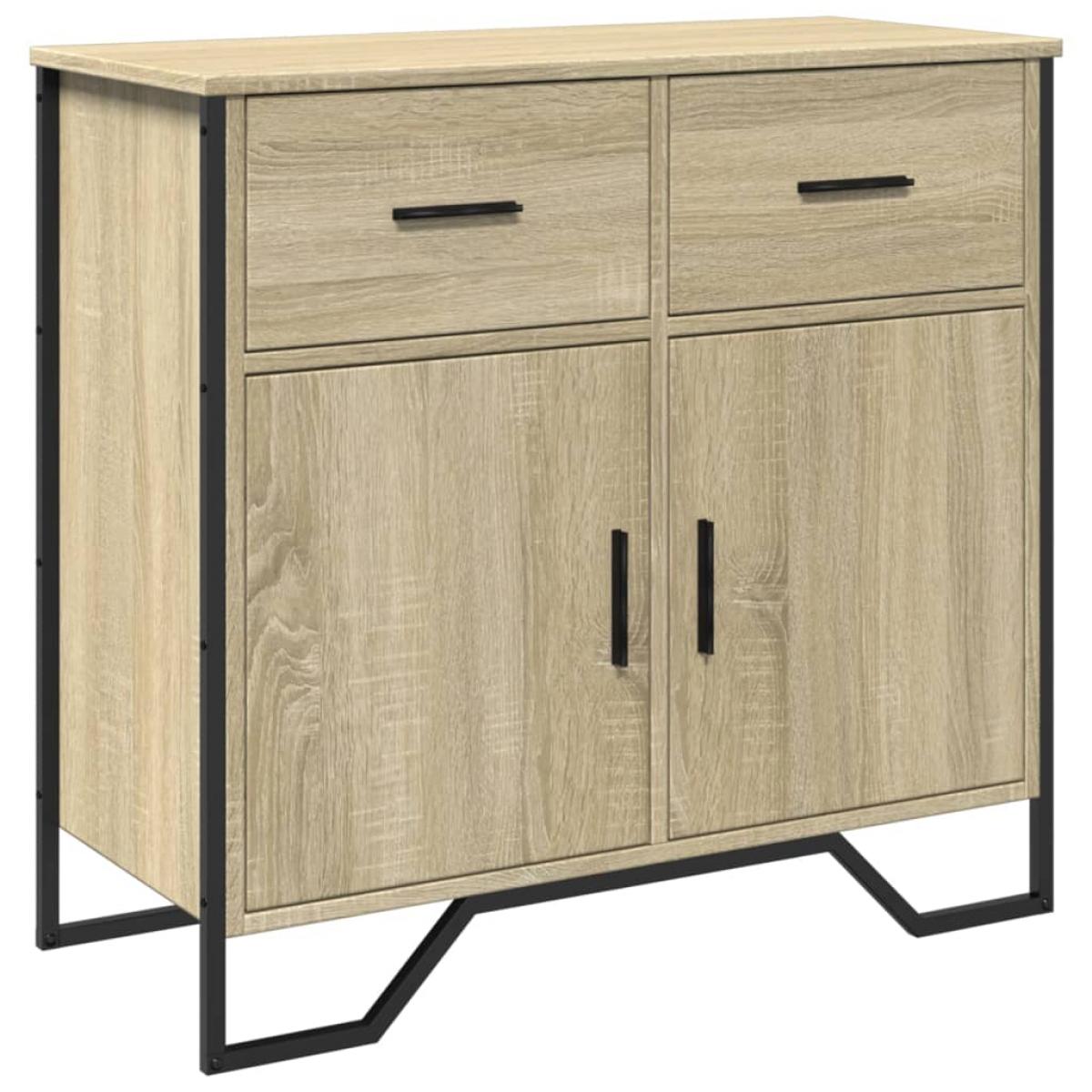 Aparador de madera de ingeniería roble Sonoma 79,5x35,5x74,5 cm