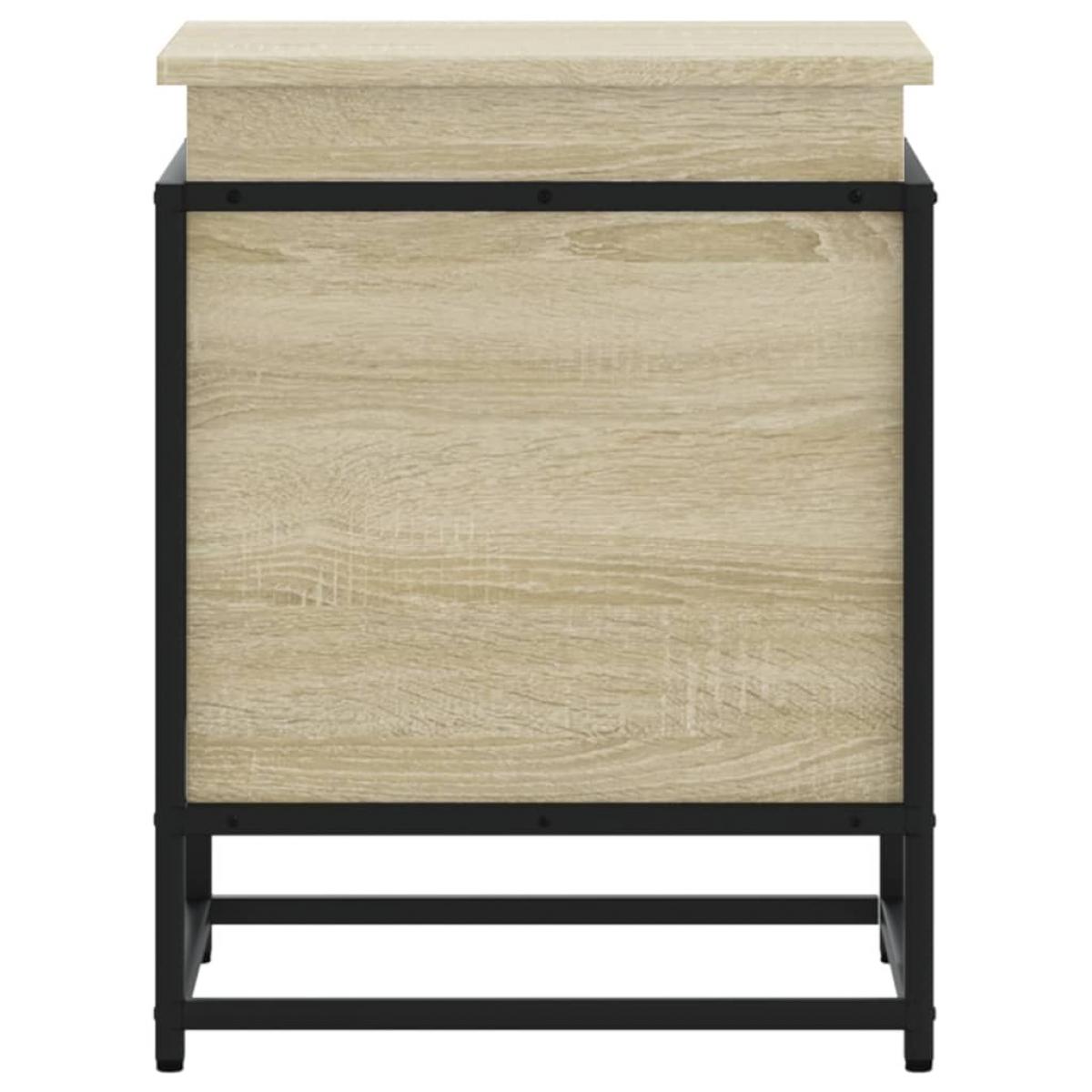 Caja de almacenaje con tapa madera roble Sonoma 40x40x51,5 cm