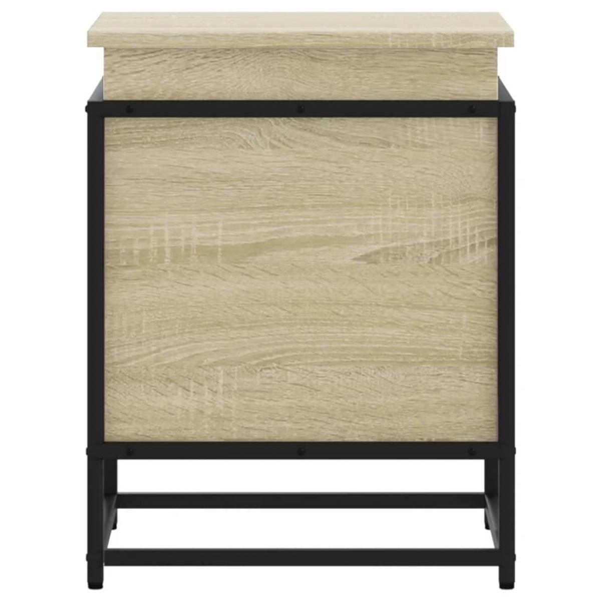 Caja de almacenaje con tapa madera roble Sonoma 40x40x51,5 cm