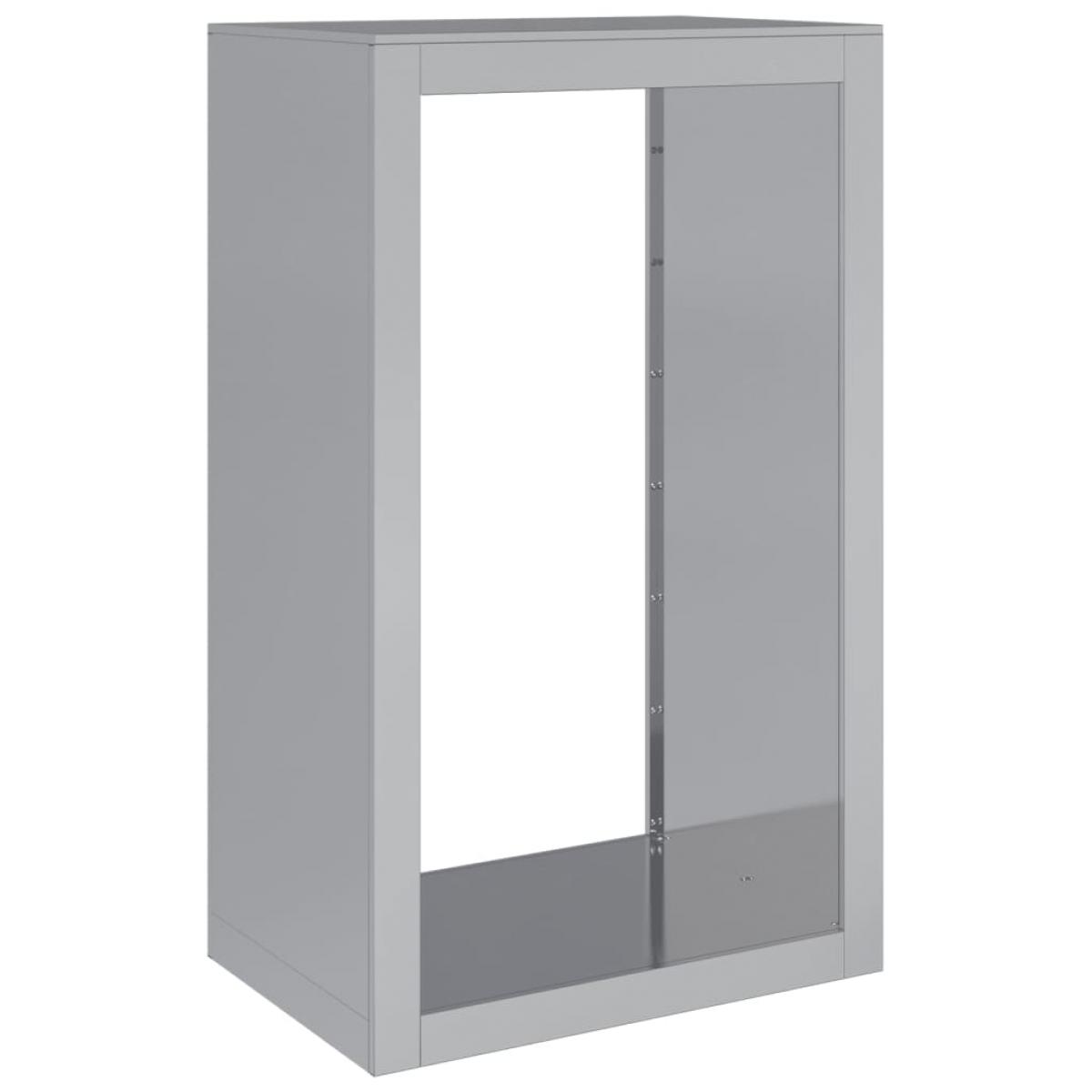 Leñero acero galvanizado 60x40x100 cm