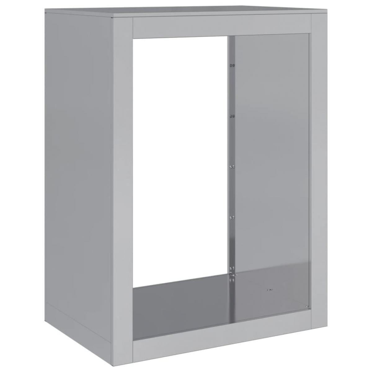 Leñero acero galvanizado 60x40x80 cm