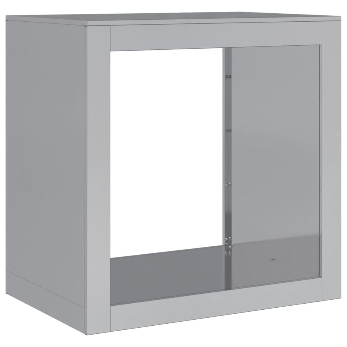 Leñero acero galvanizado 60x40x60 cm