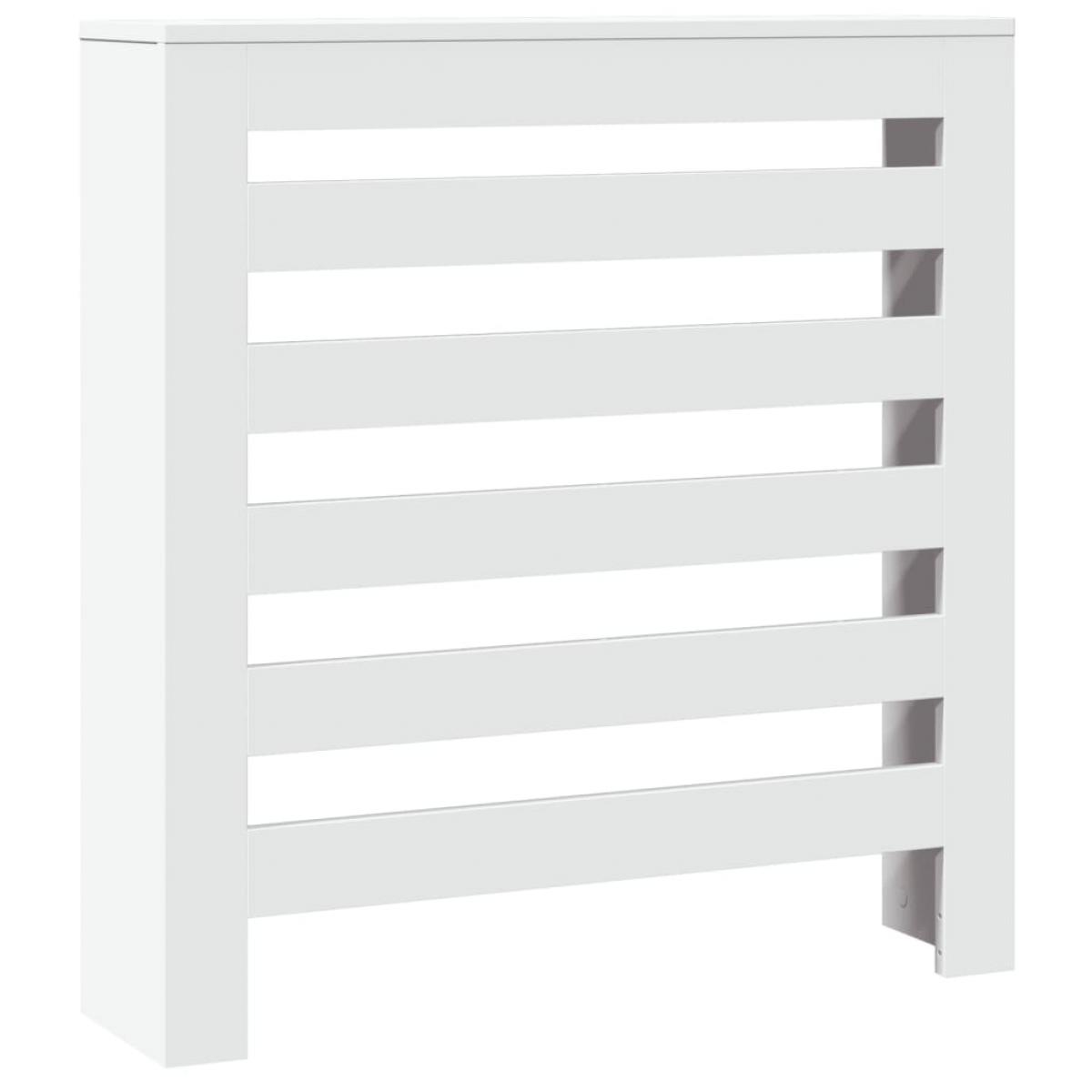 Cubierta de radiador madera de ingeniería blanco 78x20x82 cm