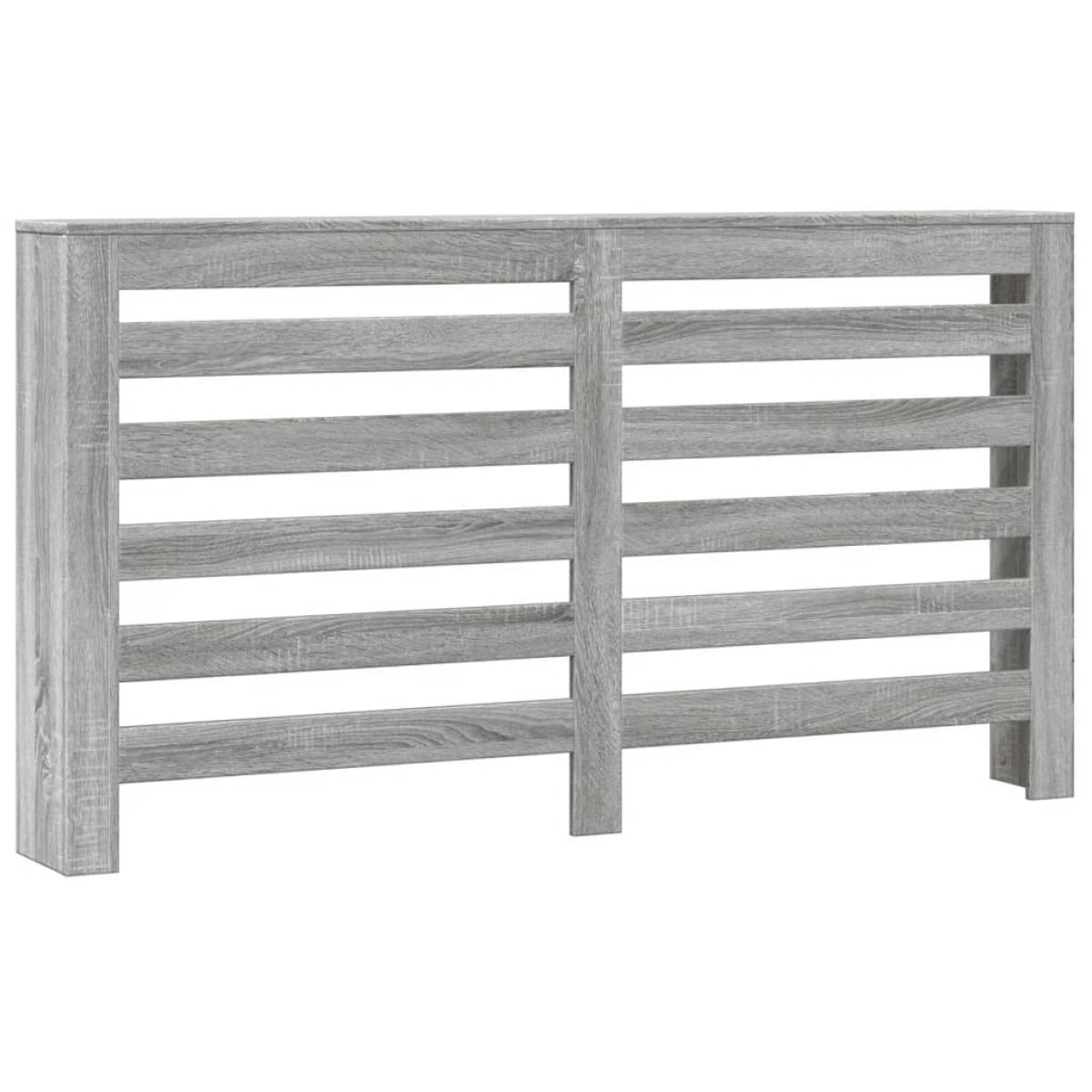 Cubierta de radiador madera ingeniería gris Sonoma 149x20x82 cm