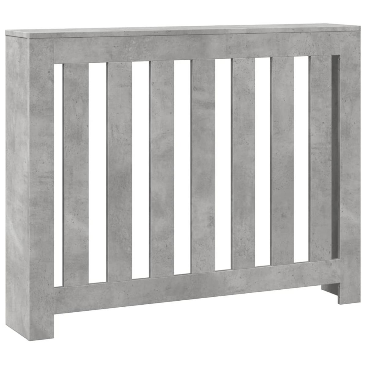 Cubierta de radiador madera gris hormigón 104x20x82 cm
