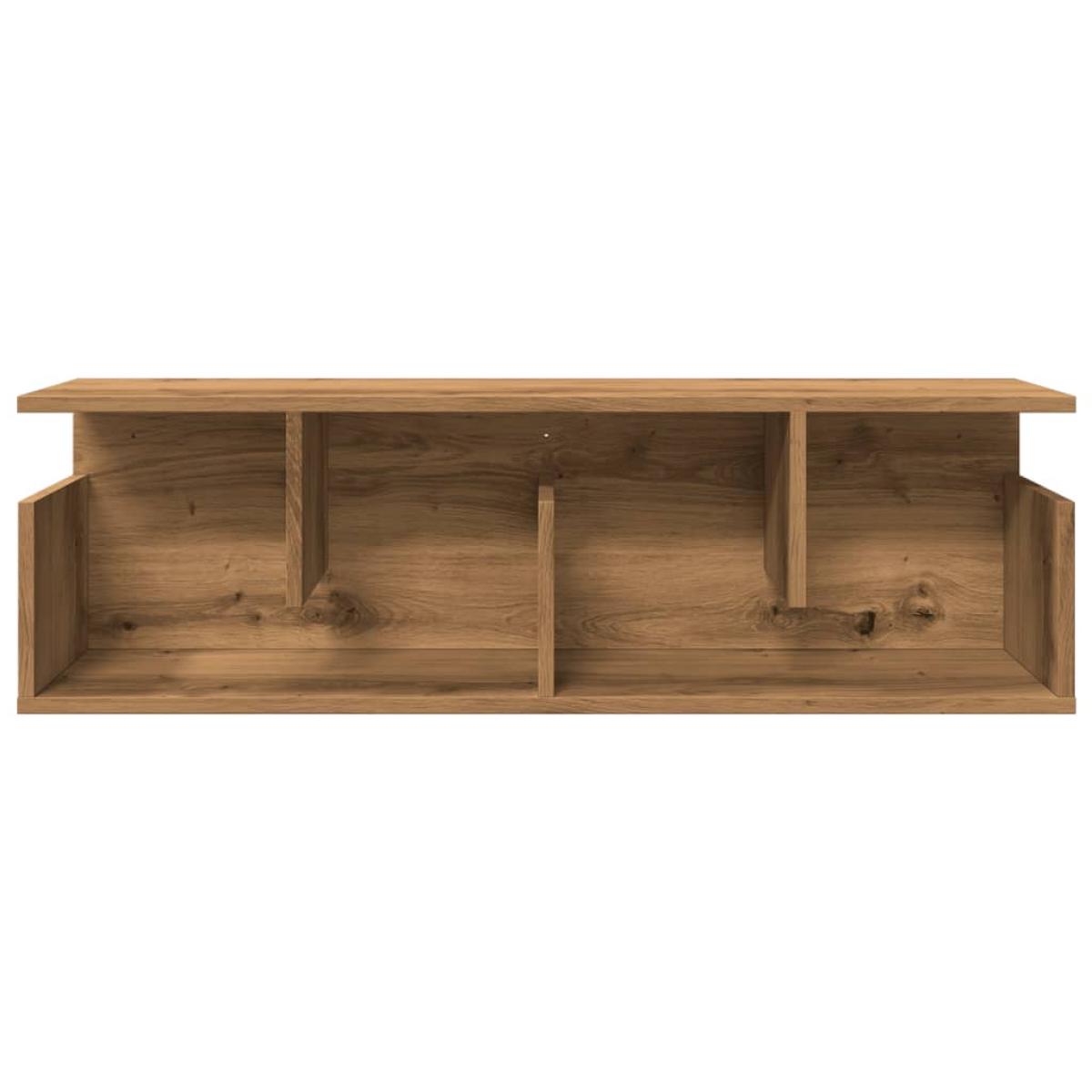 Mueble de pared madera ingeniería roble artisian 100x20x30 cm
