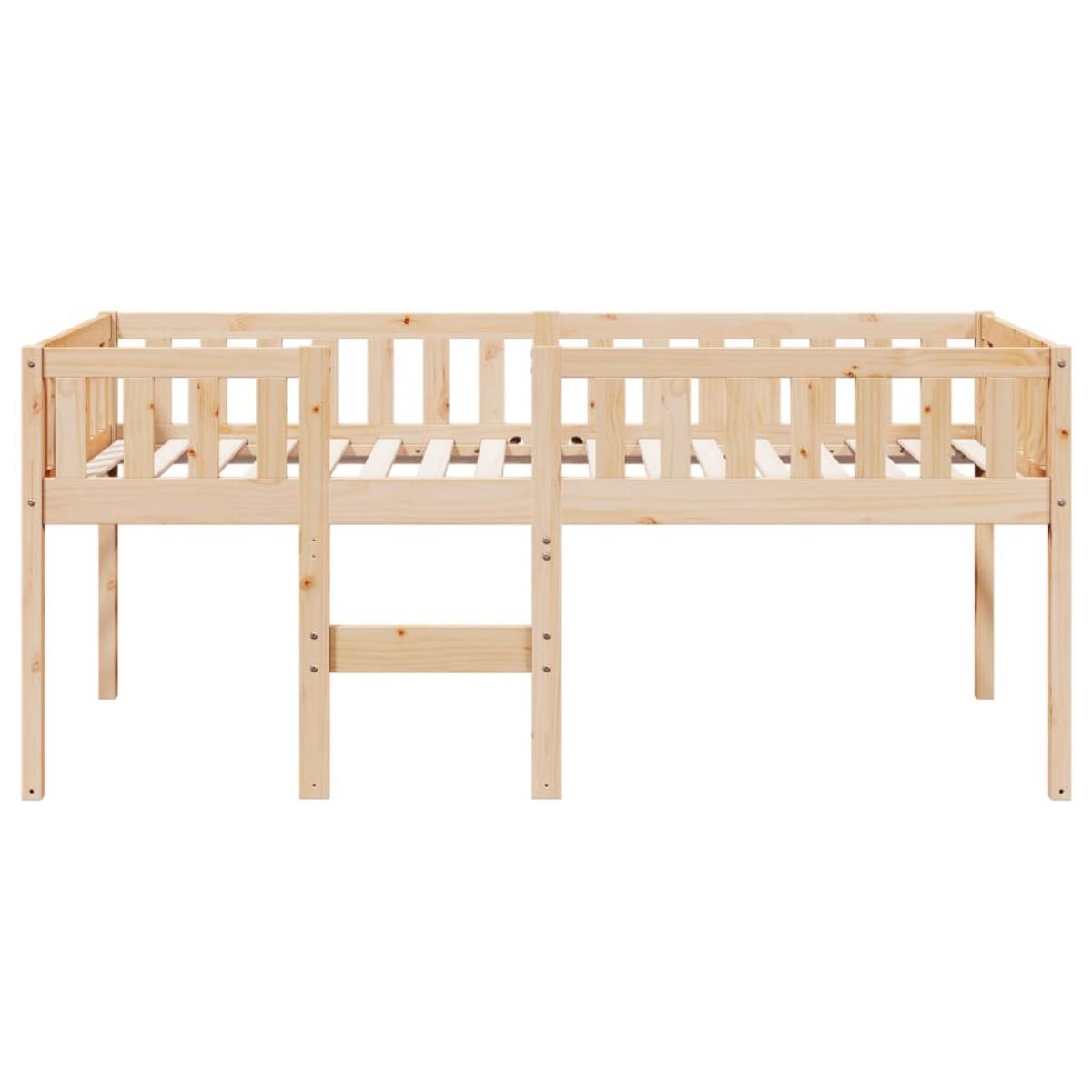 Cama para niños sin colchón madera maciza de pino 80x200 cm