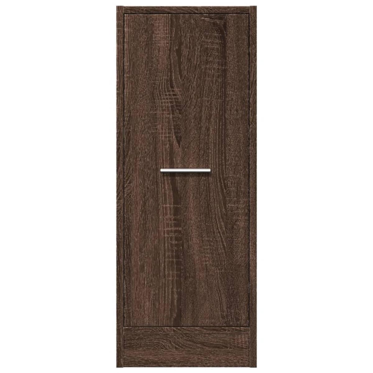 Armario botiquín madera ingeniería marrón roble 30x41x77,5 cm