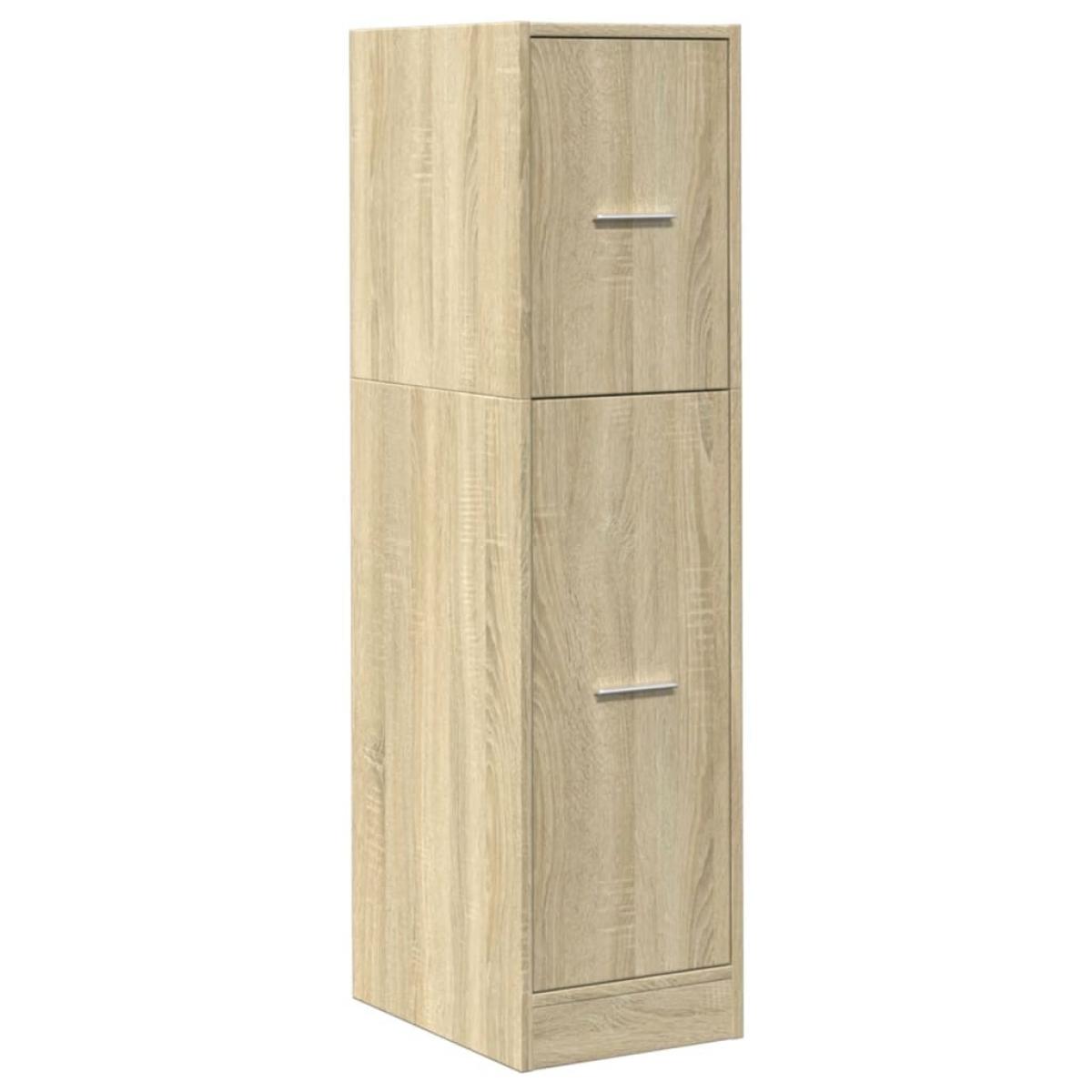 Armario botiquín madera de ingeniería roble Sonoma 30x41x118 cm