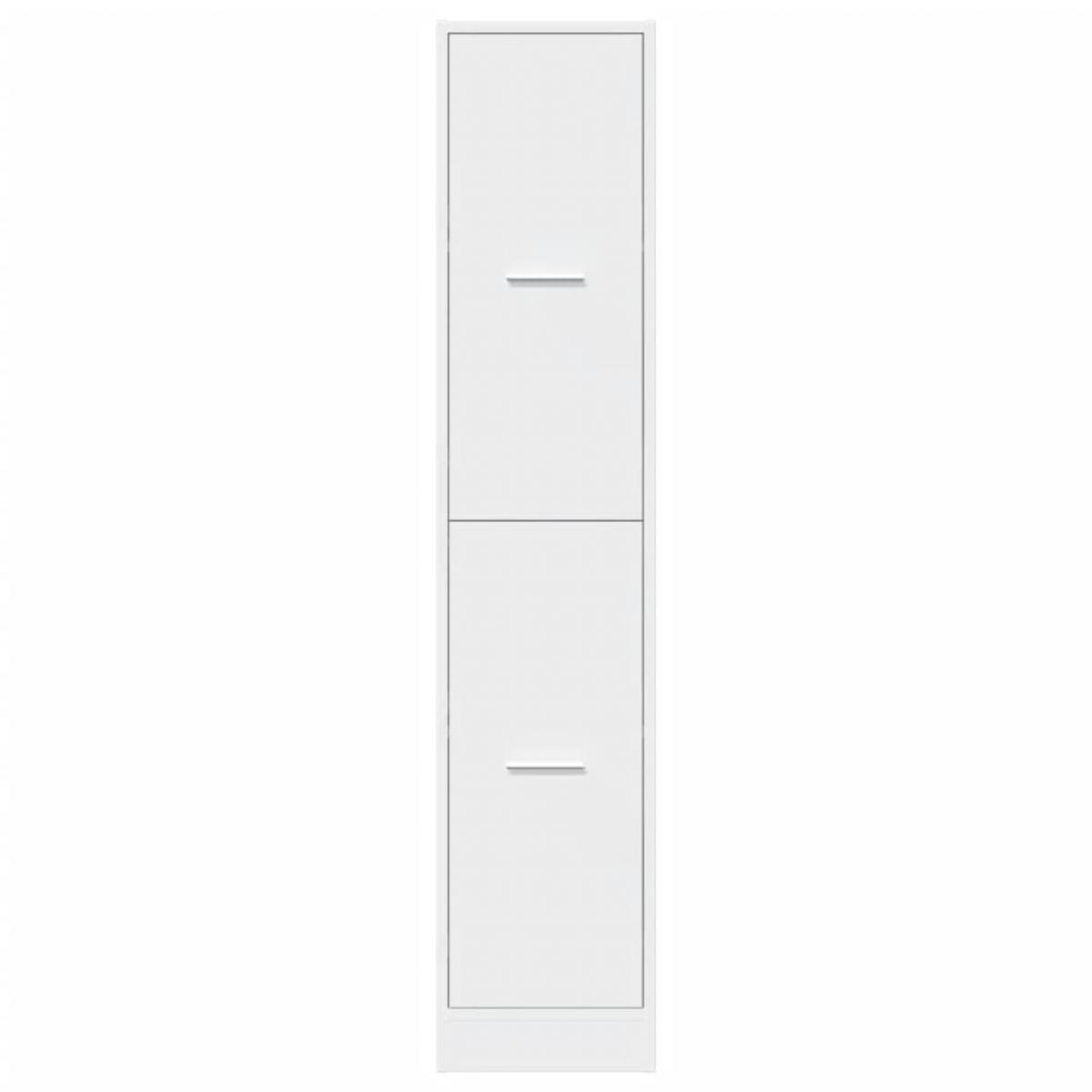 Armario botiquín madera de ingeniería blanco 30x41x144,5 cm