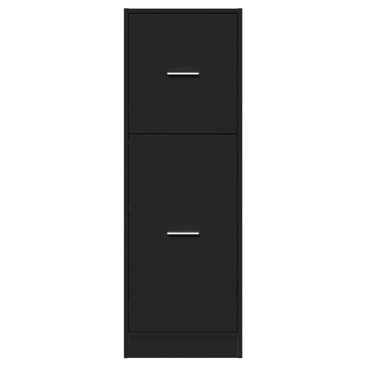 Armario botiquín madera de ingeniería negro 40x41x118 cm