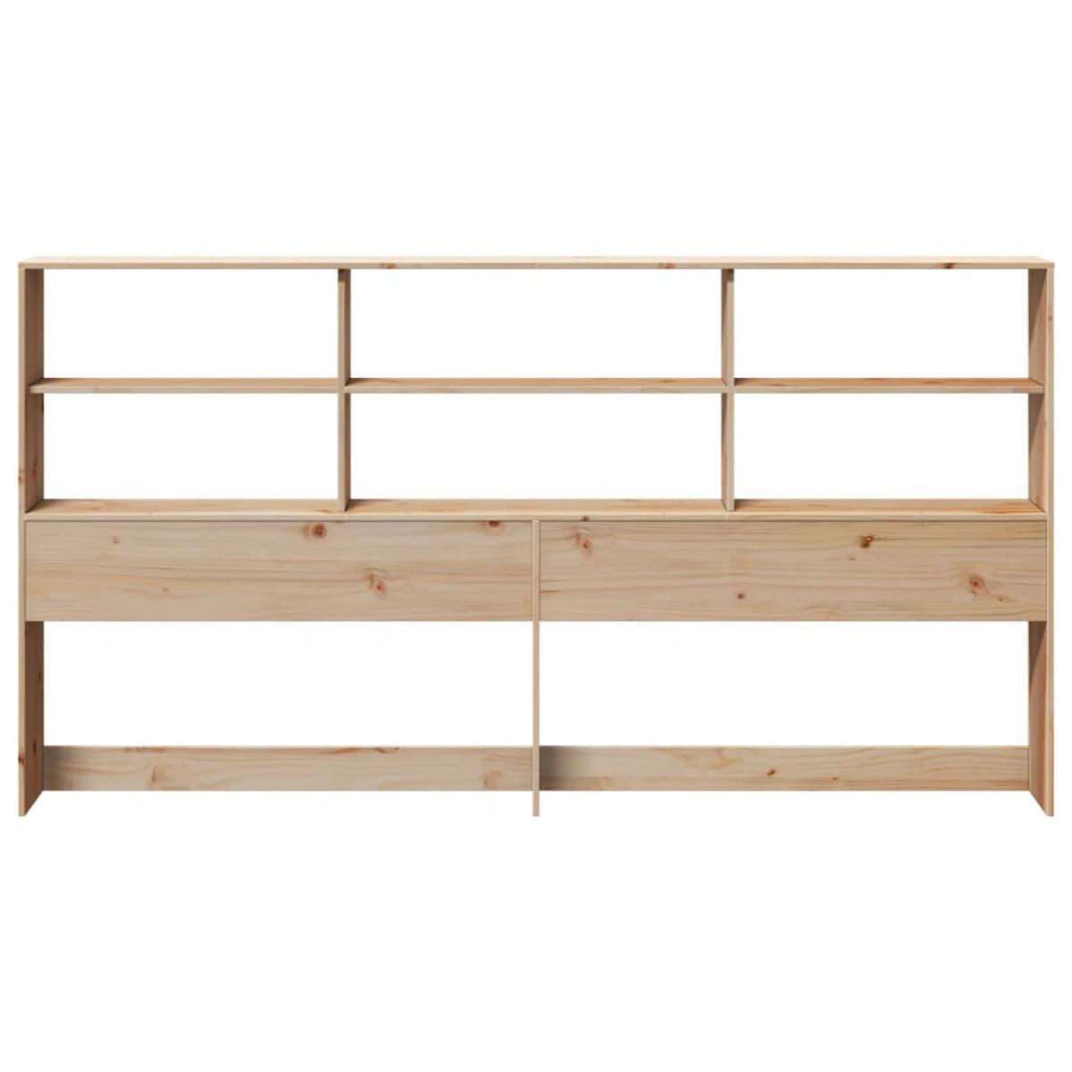Cabecero de cama con almacenaje madera maciza de pino 180 cm