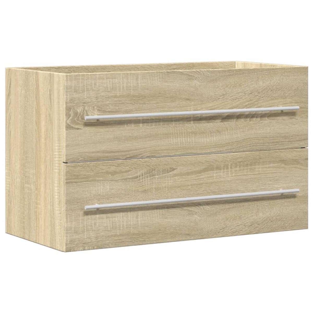 Armario para lavabo aglomerado madera envejecida 80x38,5x48 cm