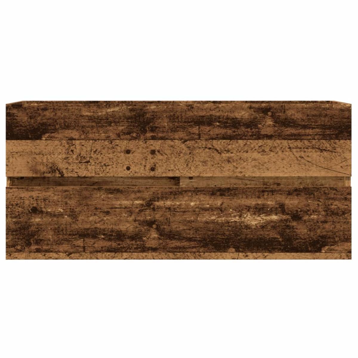 Armario para lavabo madera ingeniería envejecida 100x38,5x45 cm