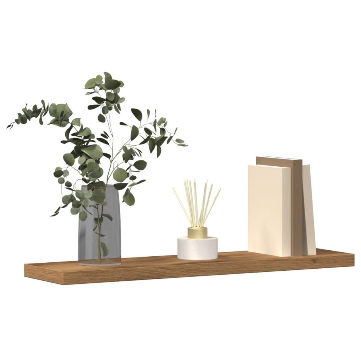 Estantes pared 4 ud madera ingeniería roble artisan 40x10x1,5cm