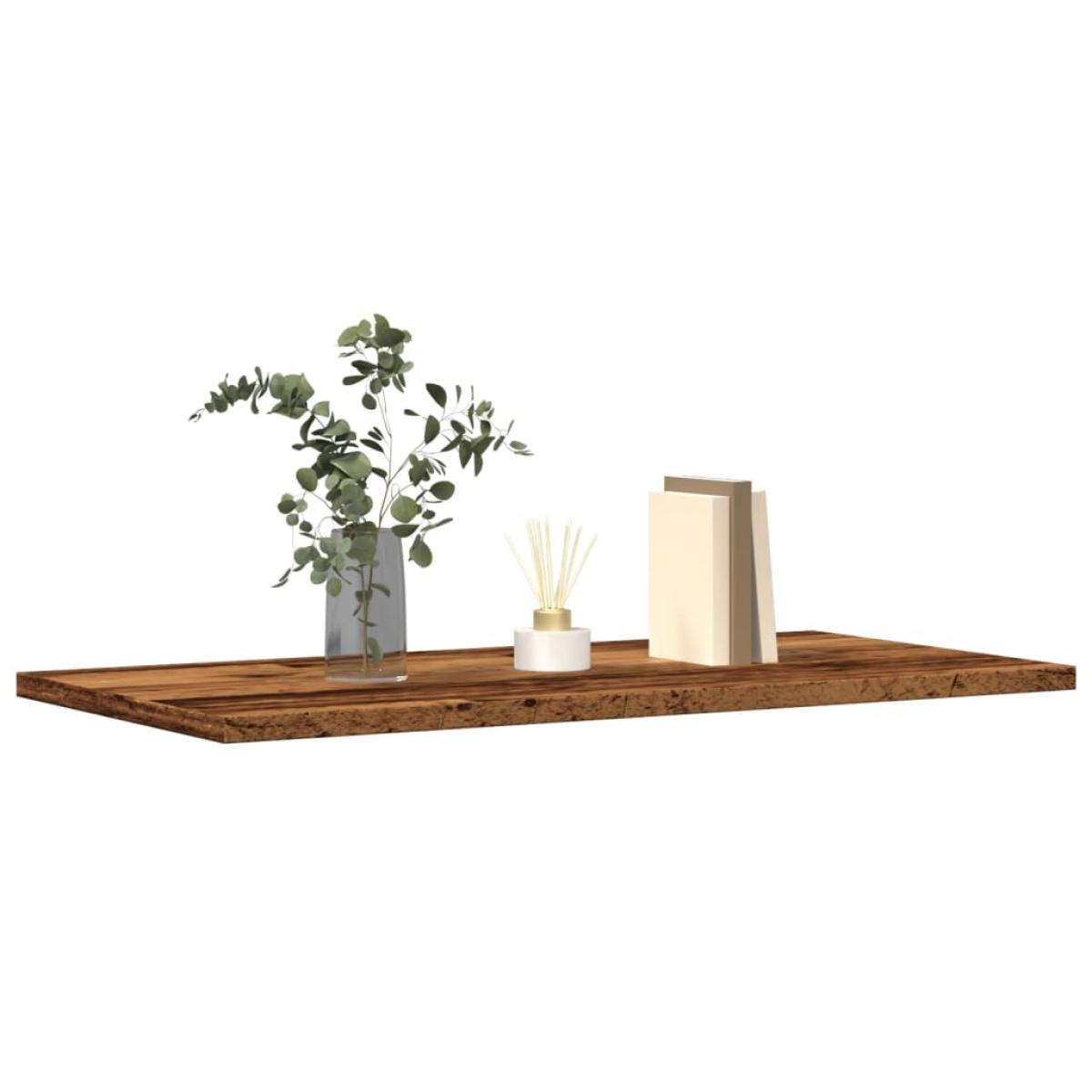 Estantes pared 4 uds madera ingeniería envejecida 60x30x1,5 cm
