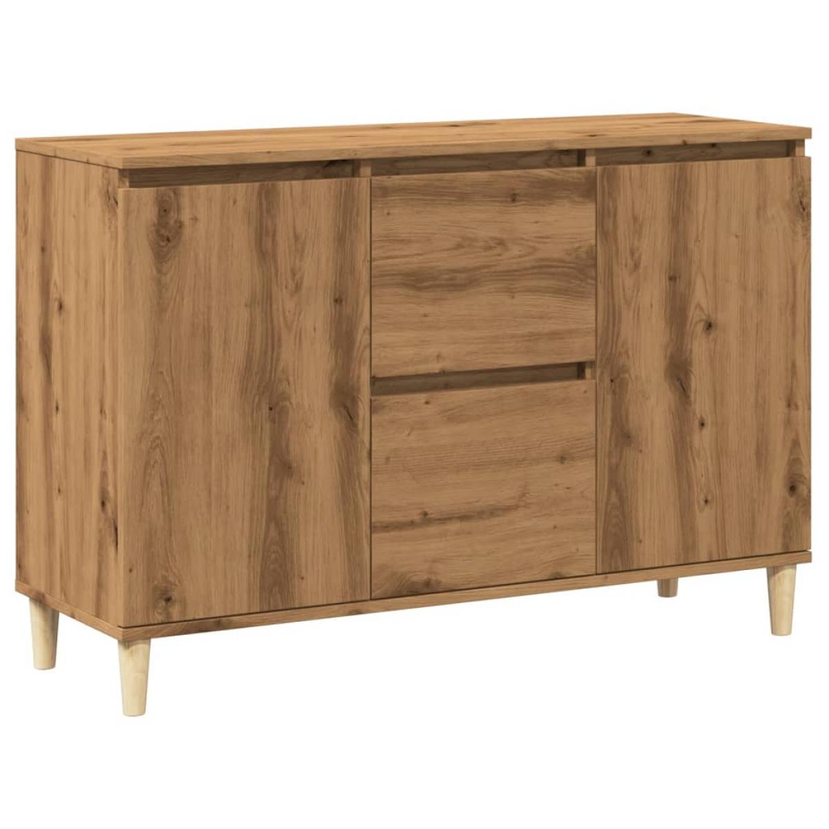 Aparador de madera de ingeniería roble artisan 102x35x70 cm