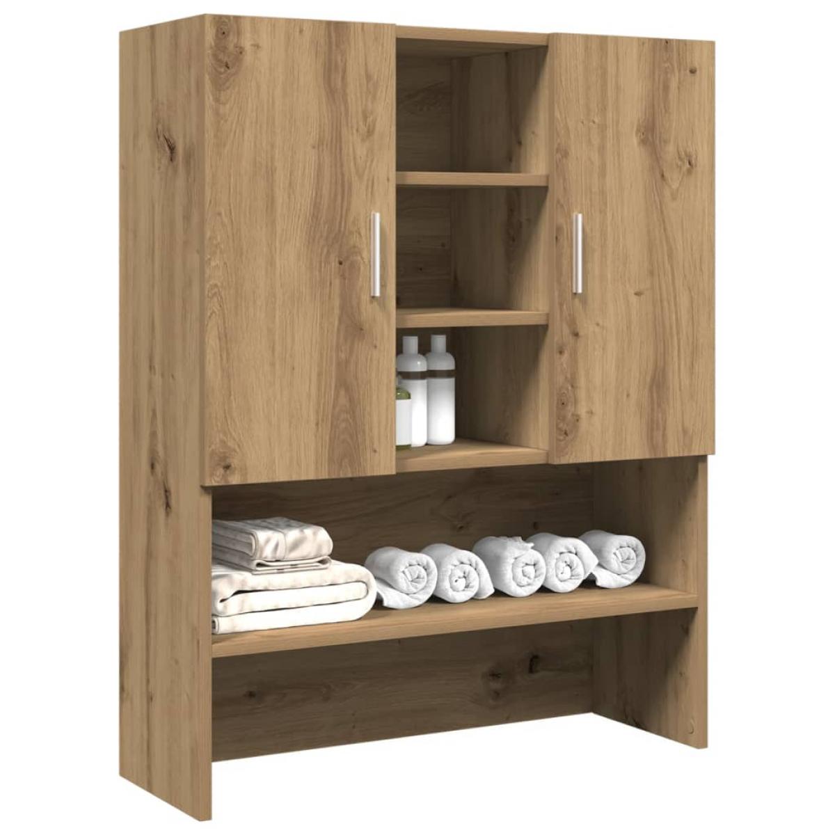 Armario de lavadora roble artisan 70,5x25,5x90 cm