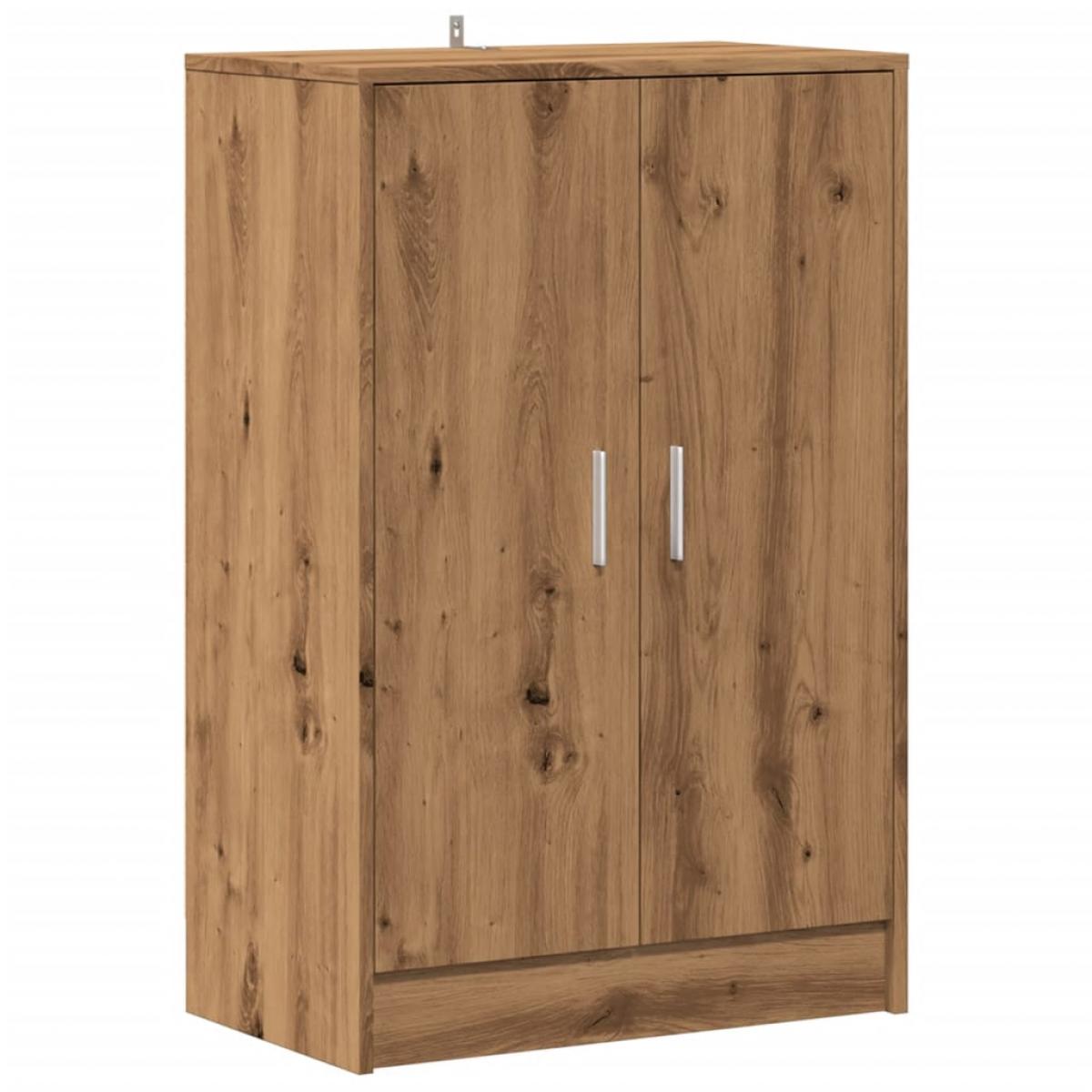 Mueble zapatero madera ingeniería roble artisan 60x35x92 cm