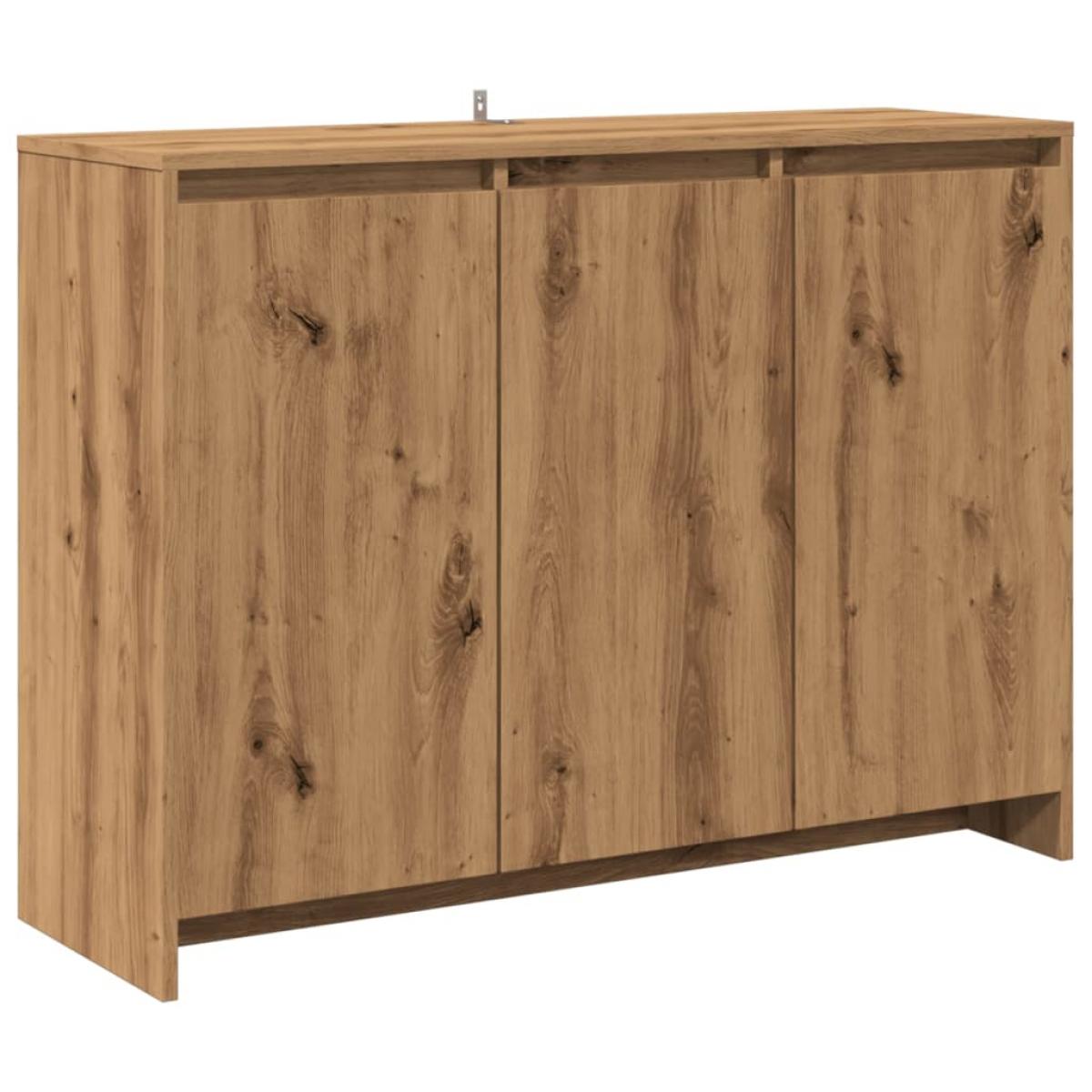 Aparador de madera de ingeniería roble artisan 102x33x75 cm